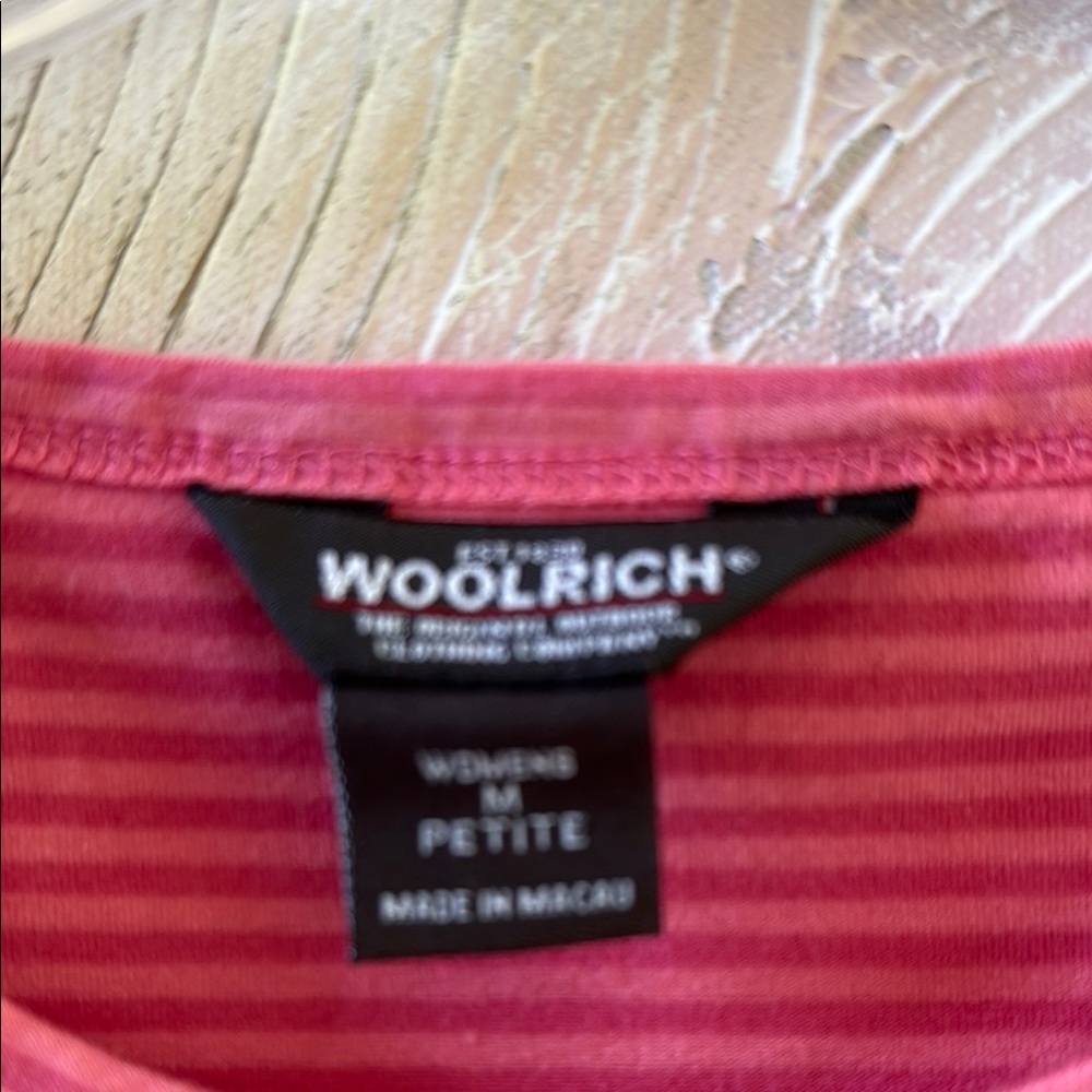 Woolrich Coral Striped Tee